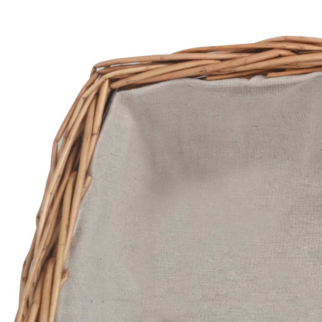 Houtmand Met Handvat 61,5X46,5X58 Cm Wilgenhout Bruin