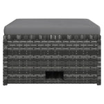 4-Delige Loungeset Met Kussens Poly Rattan Grijs