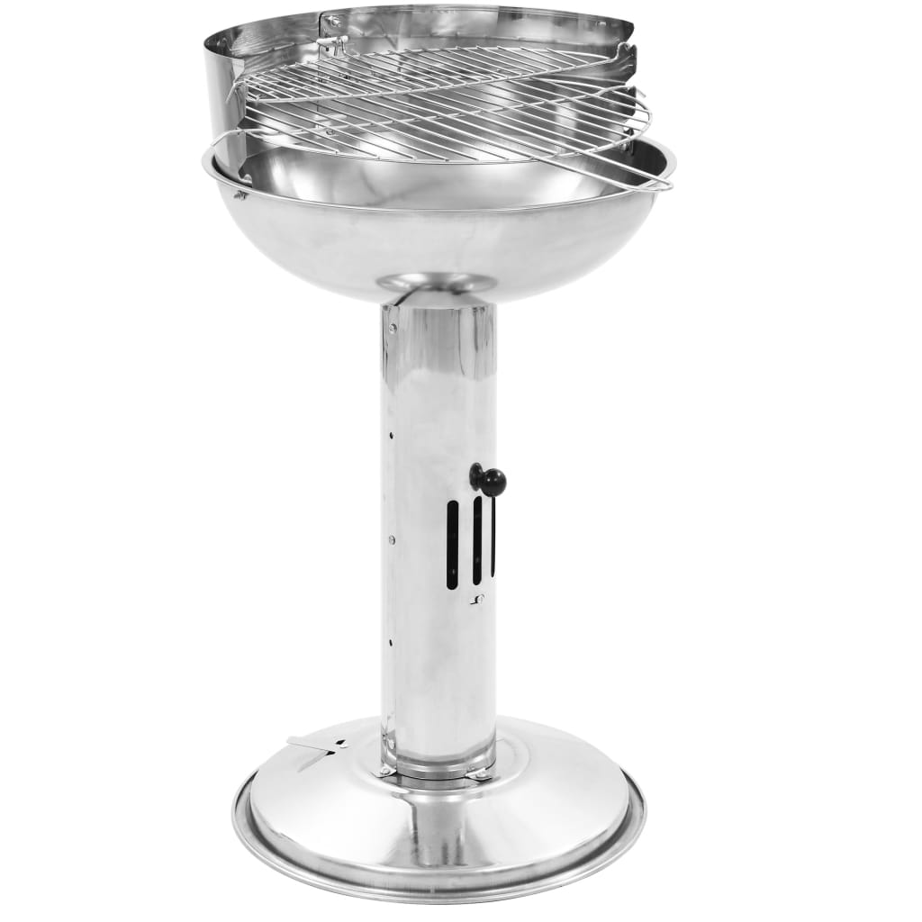 Barbecue-Grill Op Voetstuk Houtskool Roestvrij Staal
