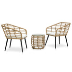 -Delige Bistroset Poly Rattan Kleurig