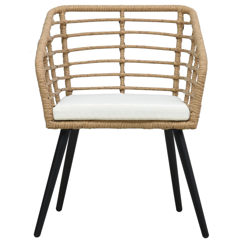 -Delige Bistroset Poly Rattan Kleurig