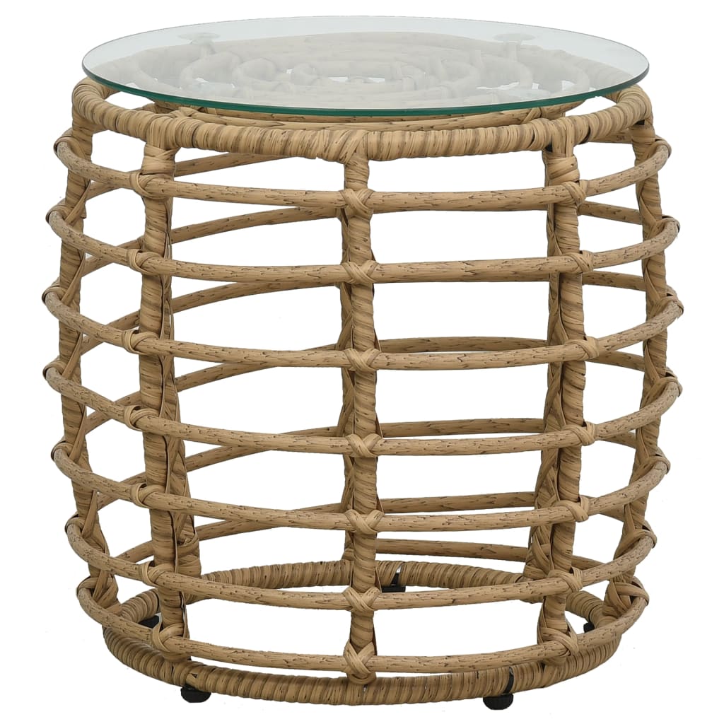 -Delige Bistroset Poly Rattan Kleurig