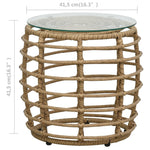 -Delige Bistroset Poly Rattan Kleurig