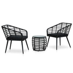 -Delige Bistroset Poly Rattan Kleurig