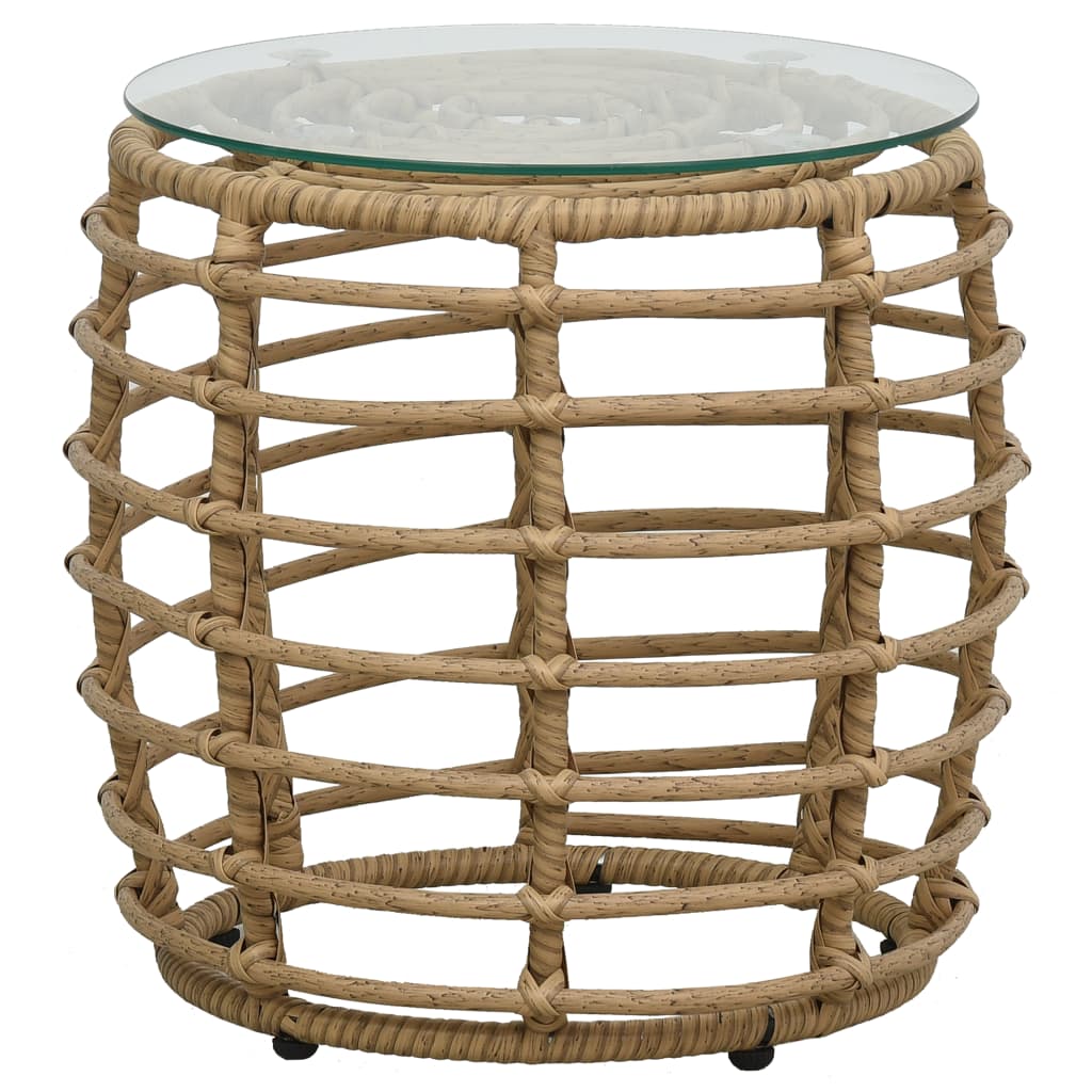 -Delige Bistroset Poly Rattan Kleurig