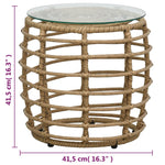 -Delige Bistroset Poly Rattan Kleurig