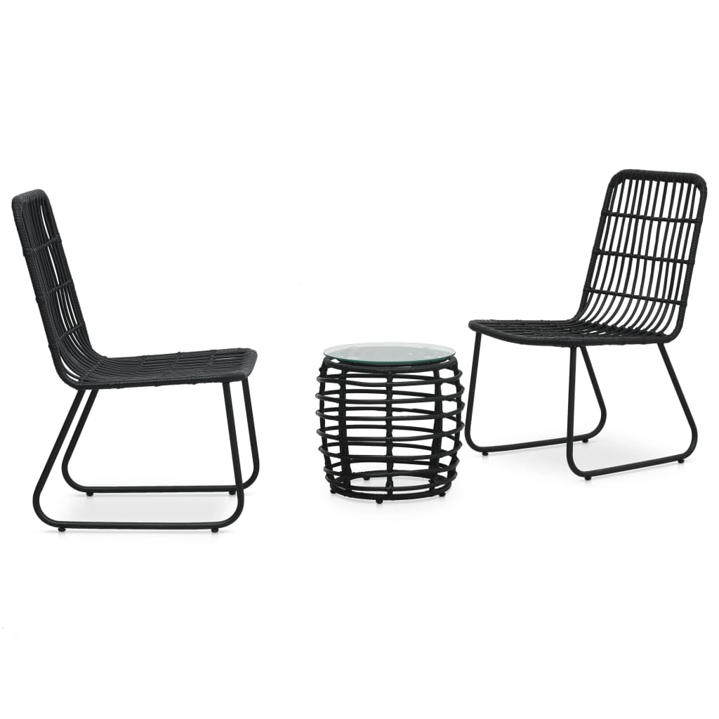 -Delige Bistroset Poly Rattan Kleurig