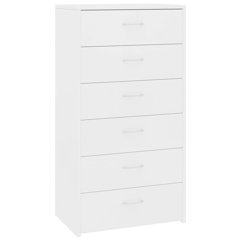 Dressoir Met 6 Lades 50X34X96 Cm Bewerkt Hout