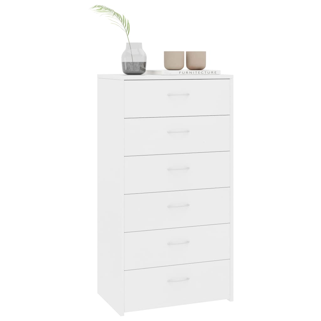 Dressoir Met 6 Lades 50X34X96 Cm Bewerkt Hout