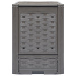 Compostbakken 2 St 60X60X83 Cm Kunststof Rattan Bruin