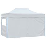 Partytent Met 4 Zijwanden Inklapbaar 3X4,5 M Wit Hoogglans Grijs