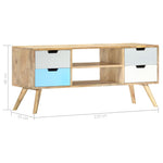 Tv-Meubel 110X35X48 Cm Massief Mangohout