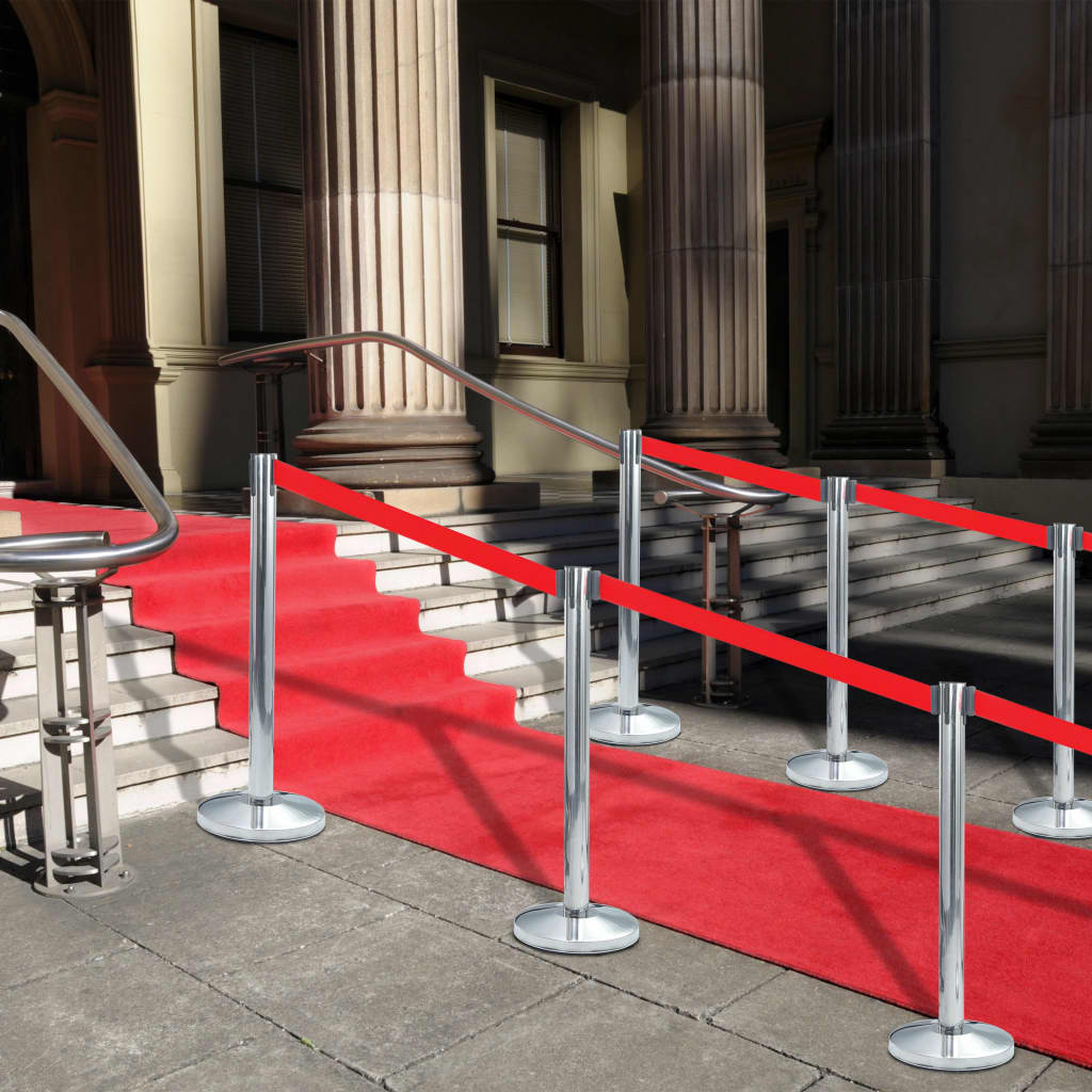 Afzetpalen Met Banden Roestvrij Staal Kleurig