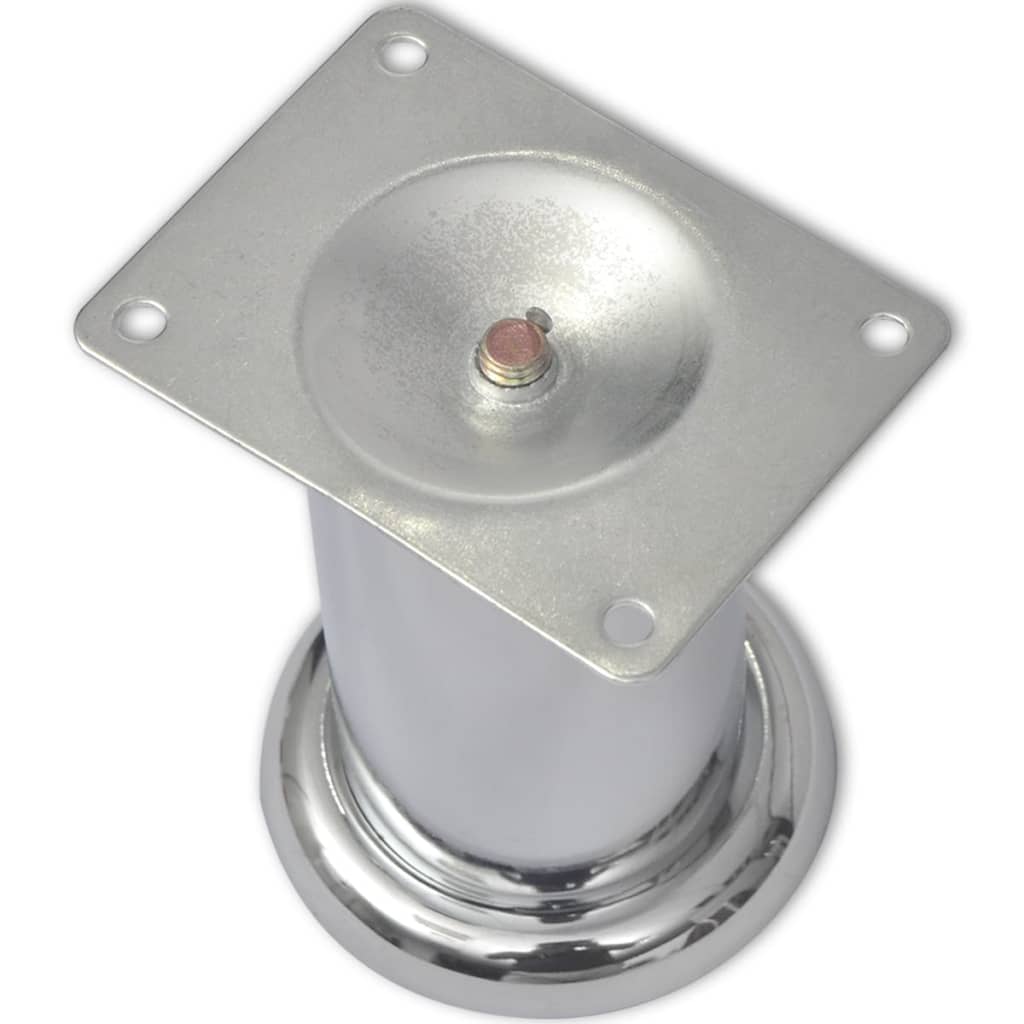 Bankpoten Rond Chroomkleurig