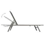 Ligbedden 2 St Met Tafel Staal En Textileen Zwart