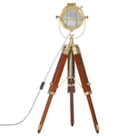 Vloerlamp Driepoot 69 Cm Massief Mangohout