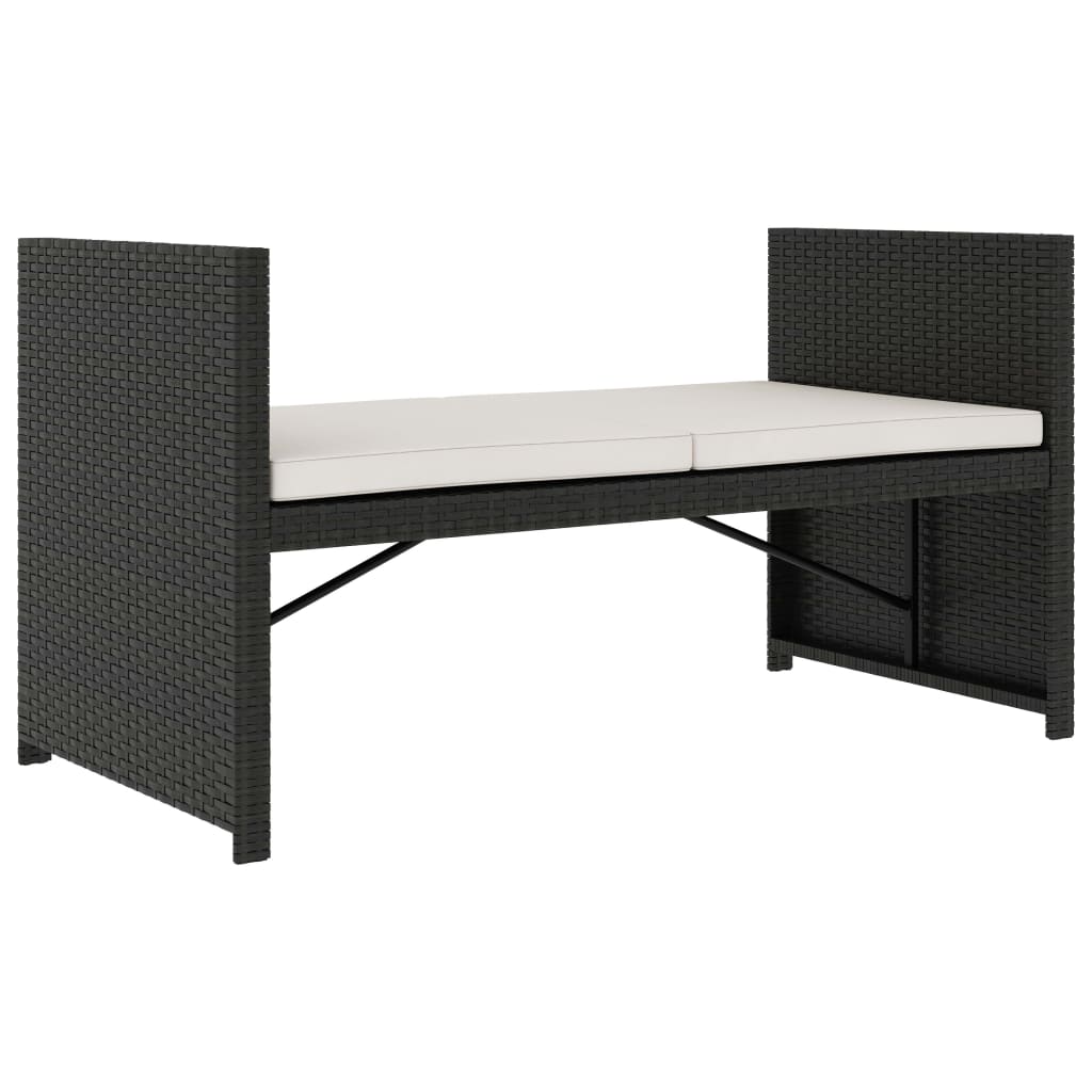 -Delige Loungeset Met Kussens Poly Rattan