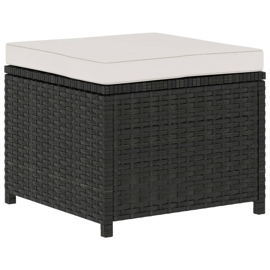 -Delige Loungeset Met Kussens Poly Rattan