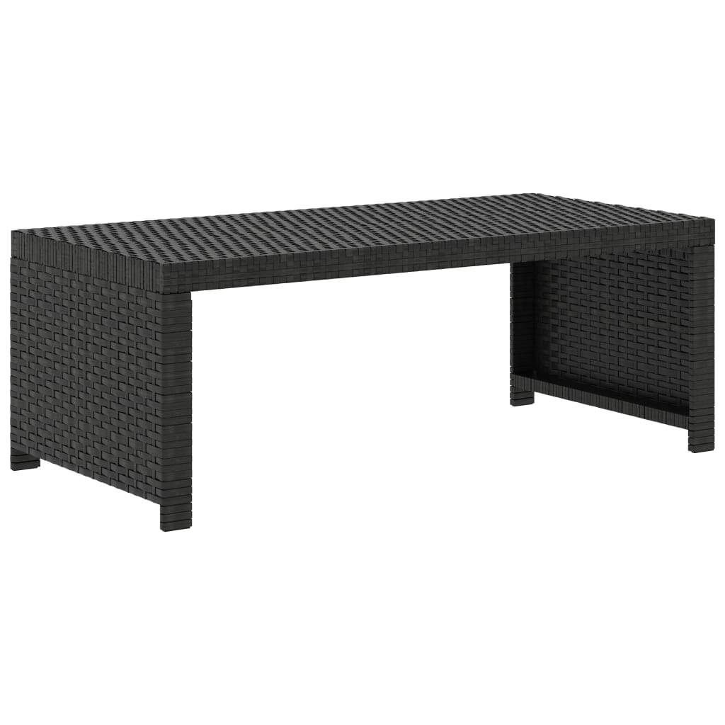 -Delige Loungeset Met Kussens Poly Rattan