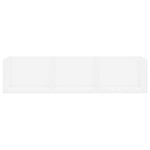 Cd-Wandschap 75X18X18 Cm Bewerkt Hout