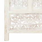 Kamerscherm Met 4 Panelen Handgesneden 160X165 Cm Mangohout