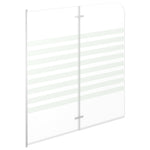 Badwand Gestreept 120X140 Cm Gehard Glas
