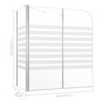Badwand Gestreept 120X68X130 Cm Gehard Glas