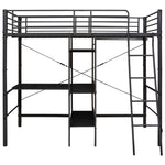 Stapelbedframe Met Tafel Metaal