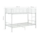 Stapelbed Metaal 90X200 Cm