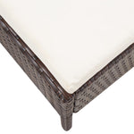 -Delige Loungeset Met Kussens Poly Rattan