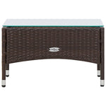 -Delige Loungeset Met Kussens Poly Rattan
