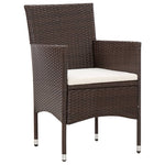 -Delige Loungeset Met Kussens Poly Rattan
