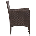 -Delige Loungeset Met Kussens Poly Rattan