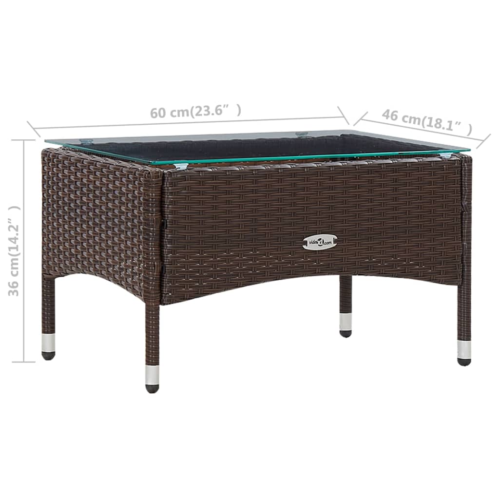 -Delige Loungeset Met Kussens Poly Rattan