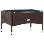 -Delige Loungeset Met Kussens Poly Rattan