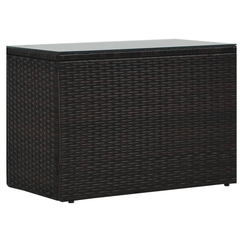 -Delige Loungeset Met Kussens Poly Rattan