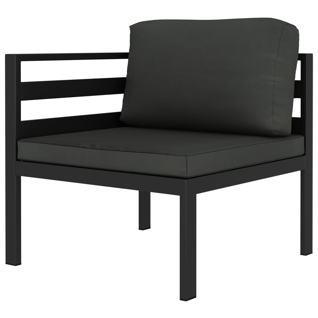 6-Delige Loungeset Met Kussens Aluminium Antraciet
