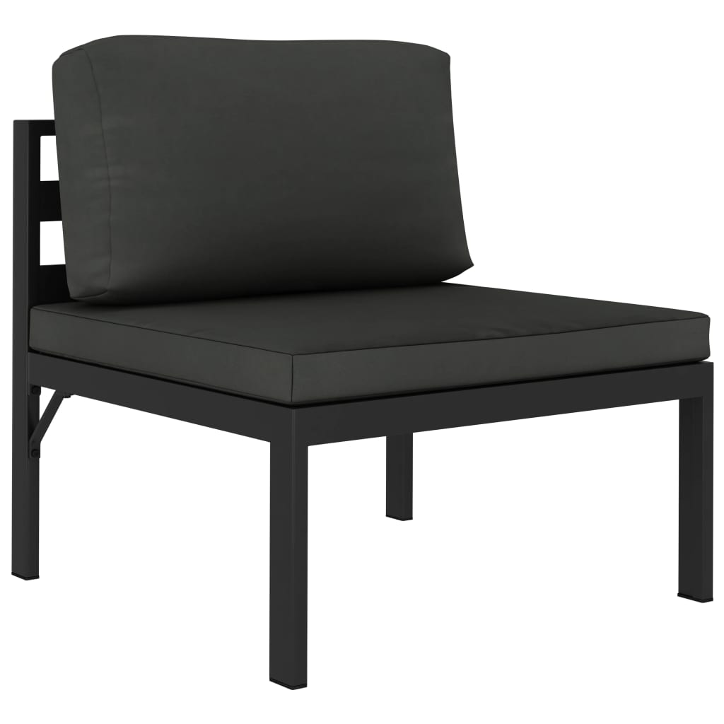 6-Delige Loungeset Met Kussens Aluminium Antraciet