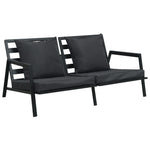 5-Delige Loungeset Met Kussens Aluminium Donkergrijs