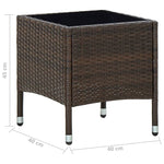 Tuintafel 40X40X45 Cm Poly Rattan