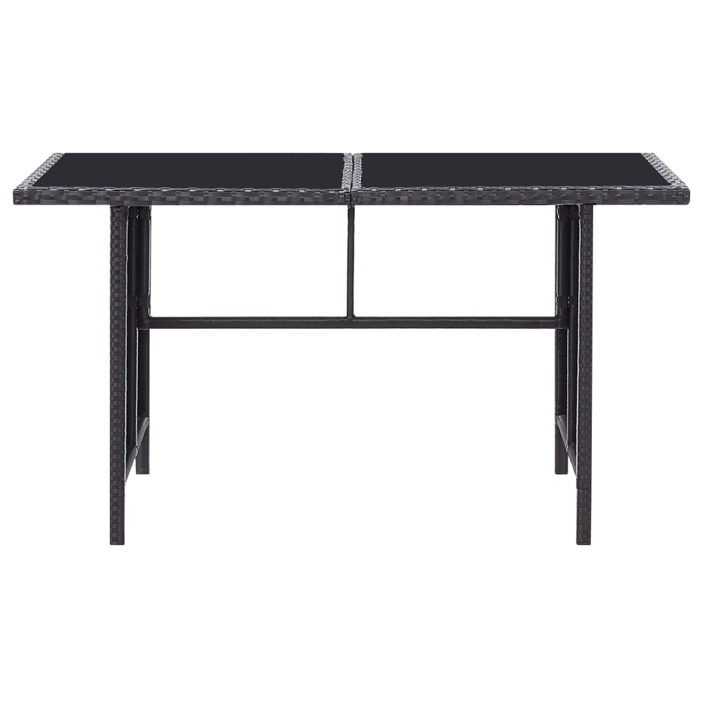 6-Delige Loungeset Met Kussens Poly Rattan Zwart Donkergrijs