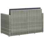 Tuinbank 2-Zits Met Kussens Poly Rattan