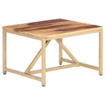 Bijzettafel 60X60X40 Cm Massief Hout