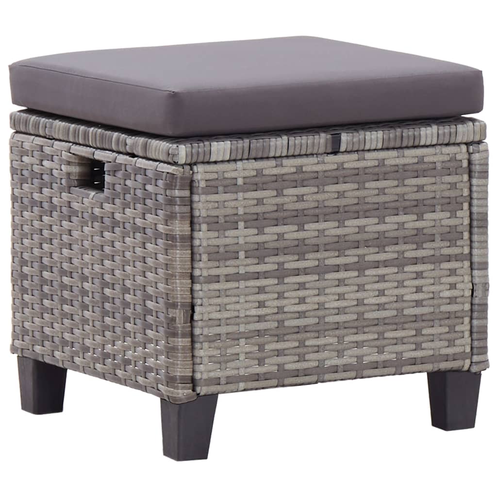 -Delige Loungeset Met Kussens Poly Rattan