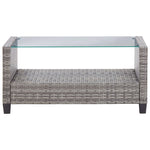 -Delige Loungeset Met Kussens Poly Rattan
