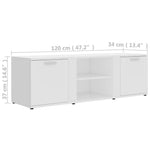 Tv-Meubel 120X34X37 Cm Bewerkt Hout