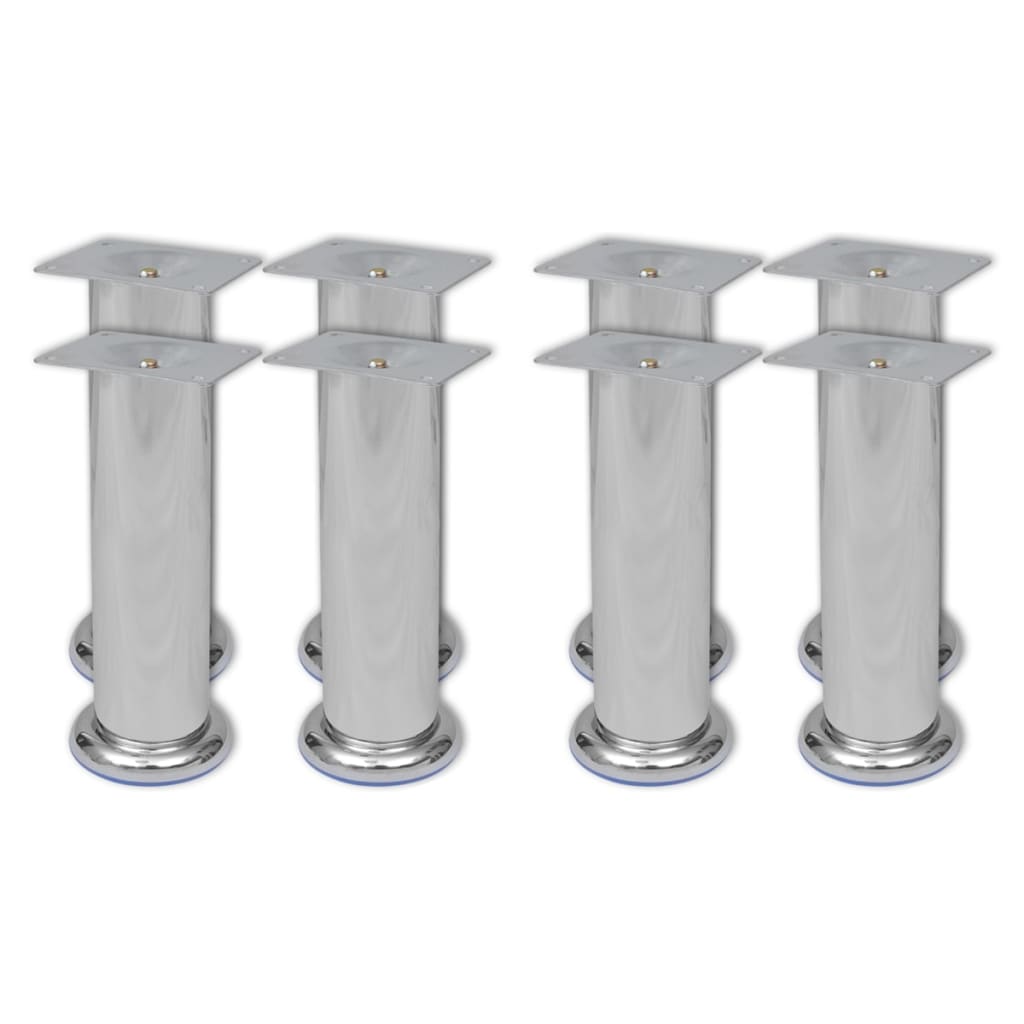 Bankpoten Rond Chroom 4 St
