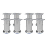Bankpoten Rond Chroom 4 St