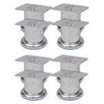 Bankpoten Rond Chroom 4 St