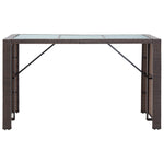 -Delige Tuinbarset Met Kussens Poly Rattan Bruin